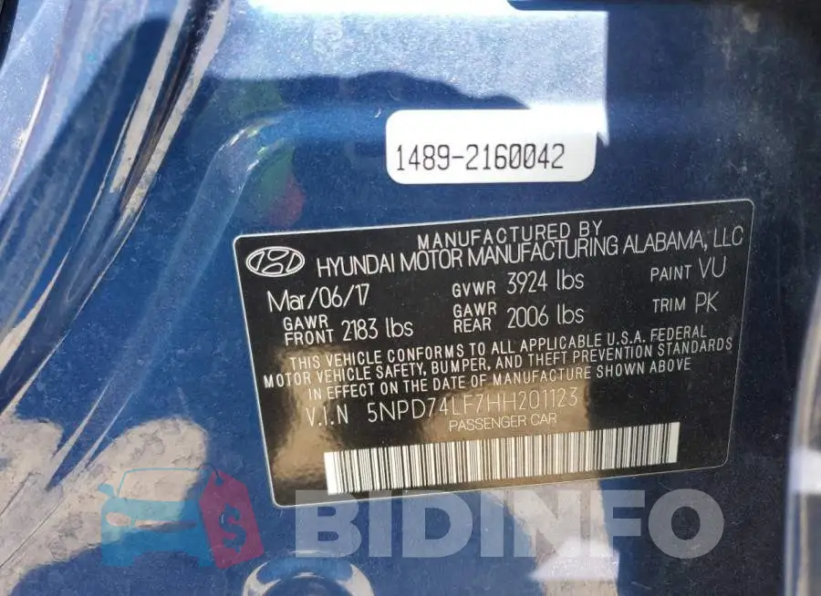 5NPD74LF7HH201123 Photo# 12