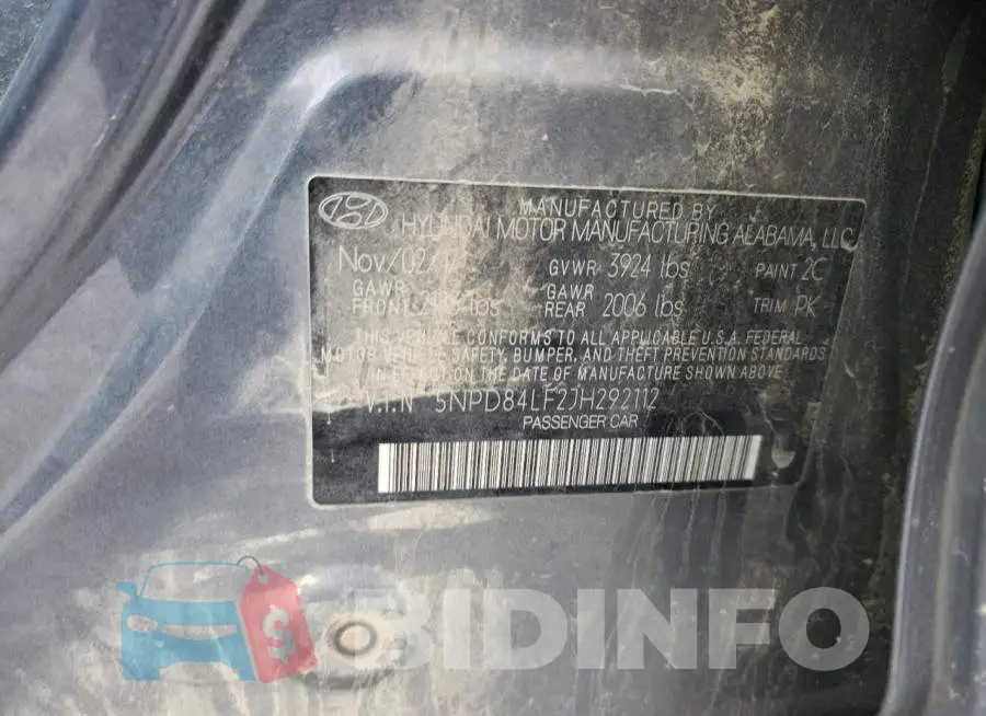 5NPD84LF2JH292112 Photo# 13