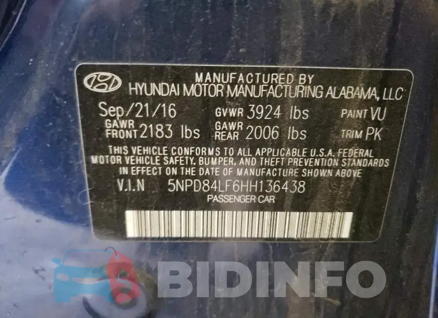 5NPD84LF6HH136438 Photo# 12