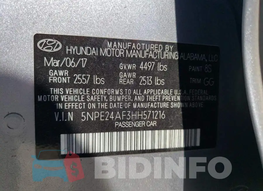 5NPE24AF3HH571216 Photo# 12