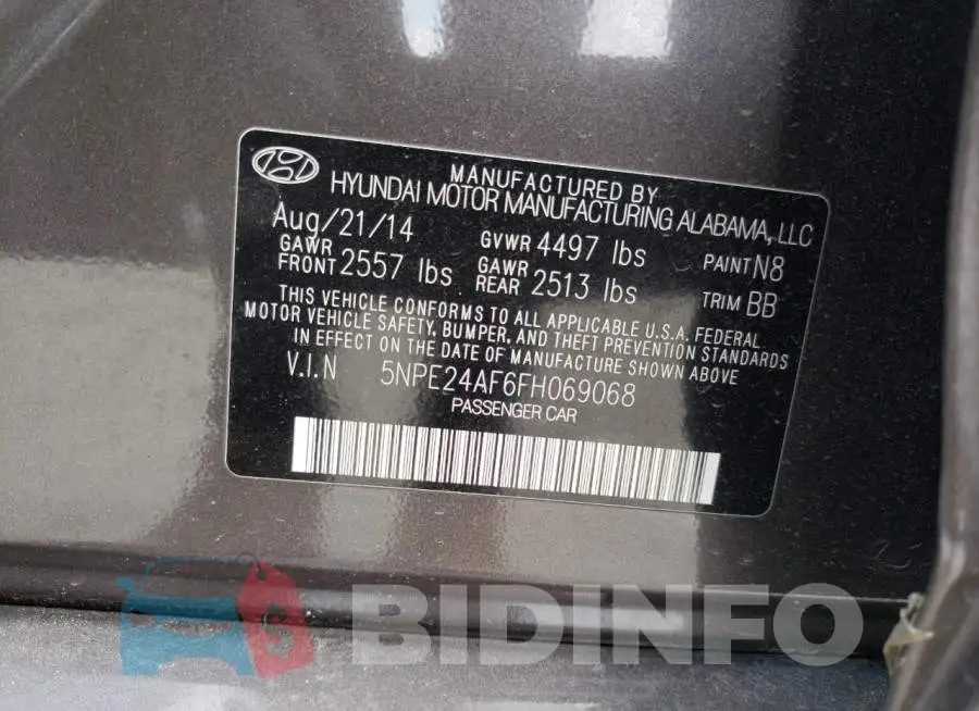 5NPE24AF6FH069068 Photo# 12