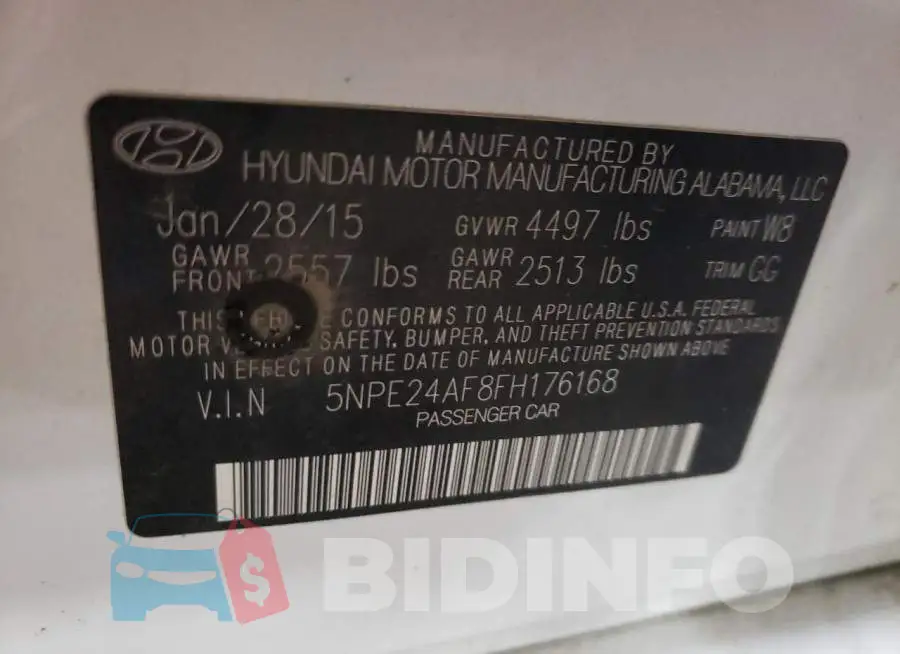 5NPE24AF8FH176168 Photo# 12
