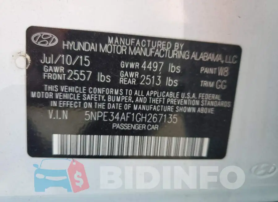 5NPE34AF1GH267135 Photo# 12
