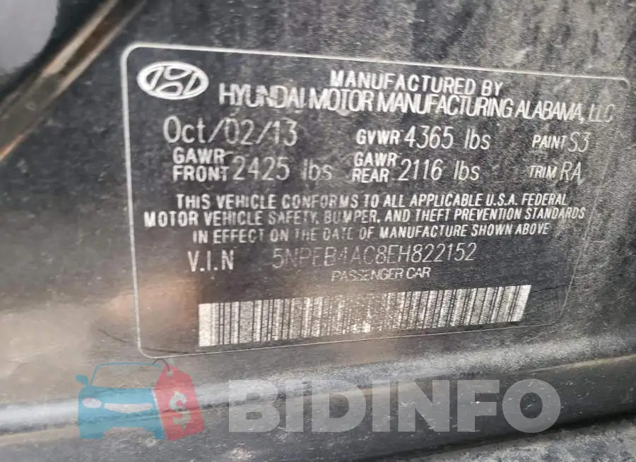 5NPEB4AC8EH822152 Photo# 12