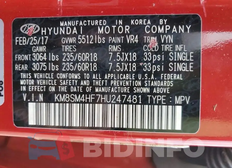 KM8SM4HF7HU247481 Photo# 13