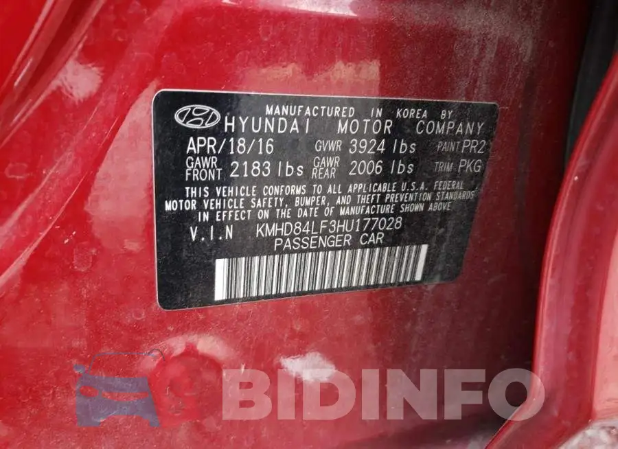 KMHD84LF3HU177028 Photo# 12