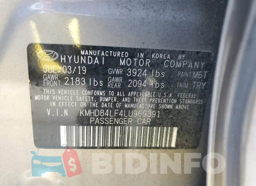 KMHD84LF4LU969391 Photo# 12