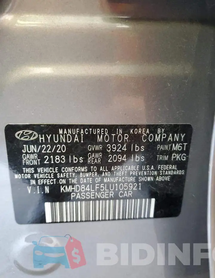KMHD84LF5LU105921 Photo# 13