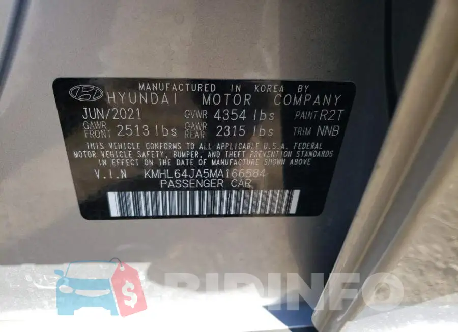 KMHL64JA5MA166584 Photo# 12