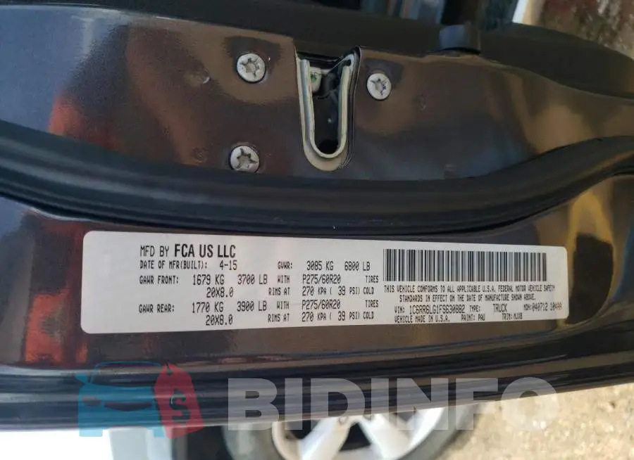 1C6RR6LG1FS630882 Photo# 12