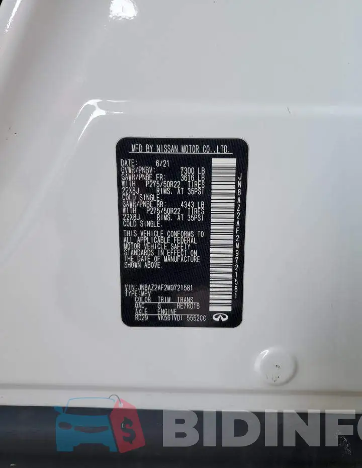 JN8AZ2AF2M9721581 Photo# 12