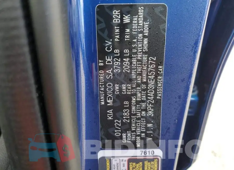 3KPF24AD3NE457672 Photo# 12