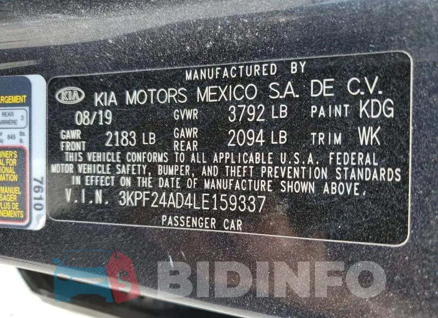 3KPF24AD4LE159337 Photo# 13