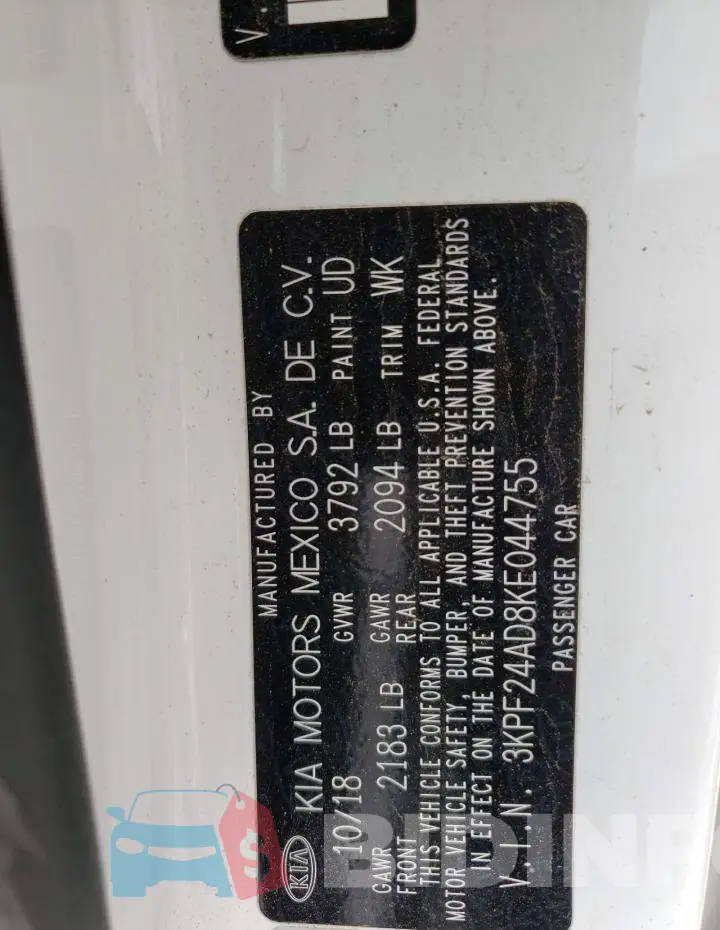 3KPF24AD8KE044755 Photo# 13