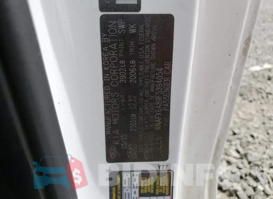 KNAFX6A89F5394054 Photo# 12
