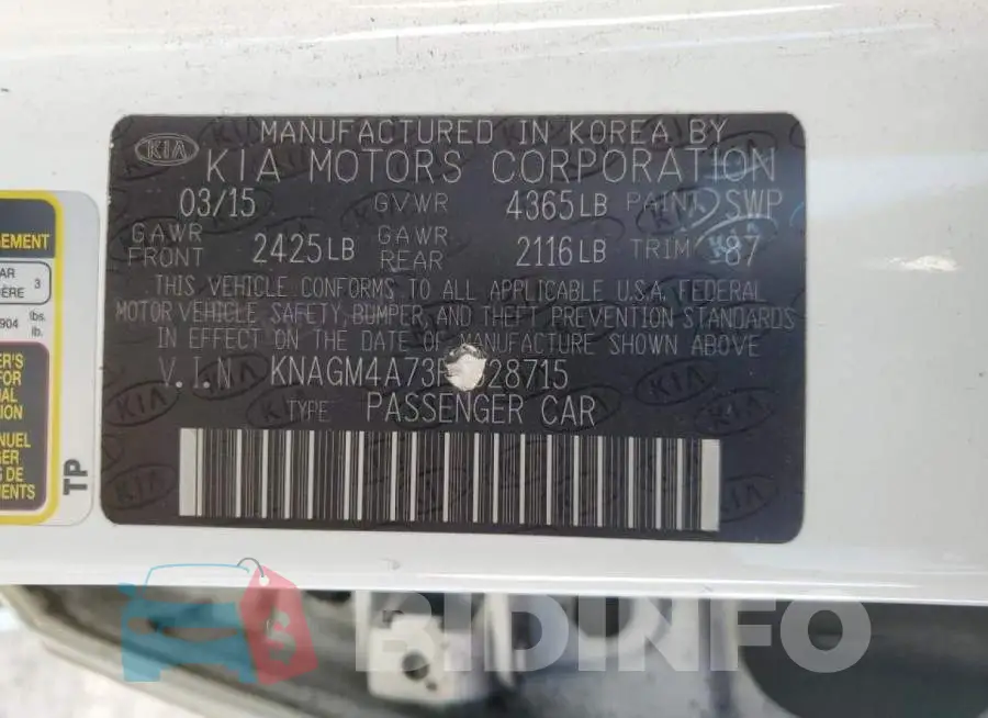 KNAGM4A73F5628715 Photo# 12