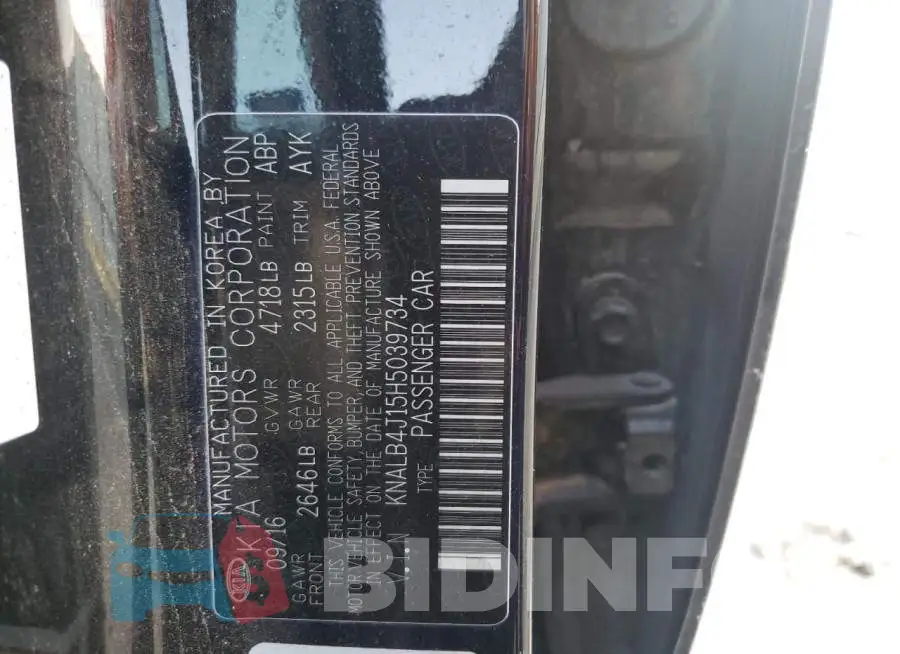 KNALB4J15H5039734 Photo# 12