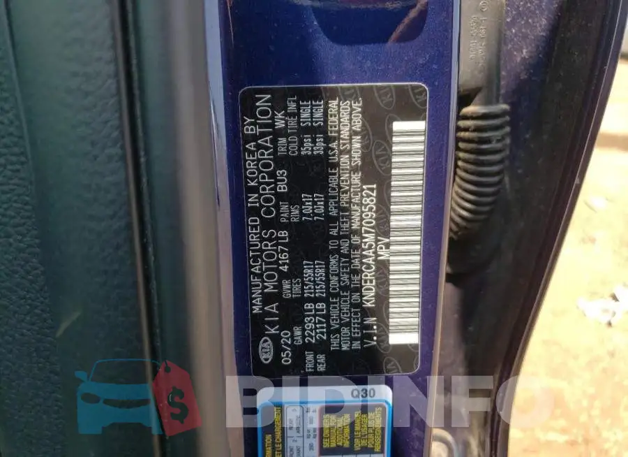 KNDERCAA5M7095821 Photo# 13
