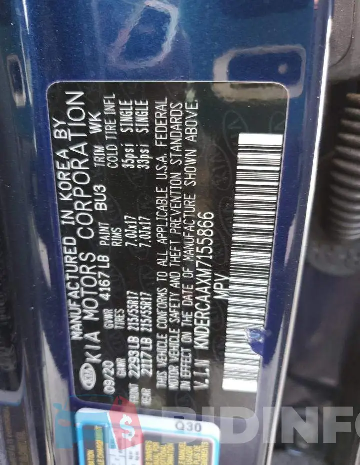 KNDERCAAXM7155866 Photo# 13