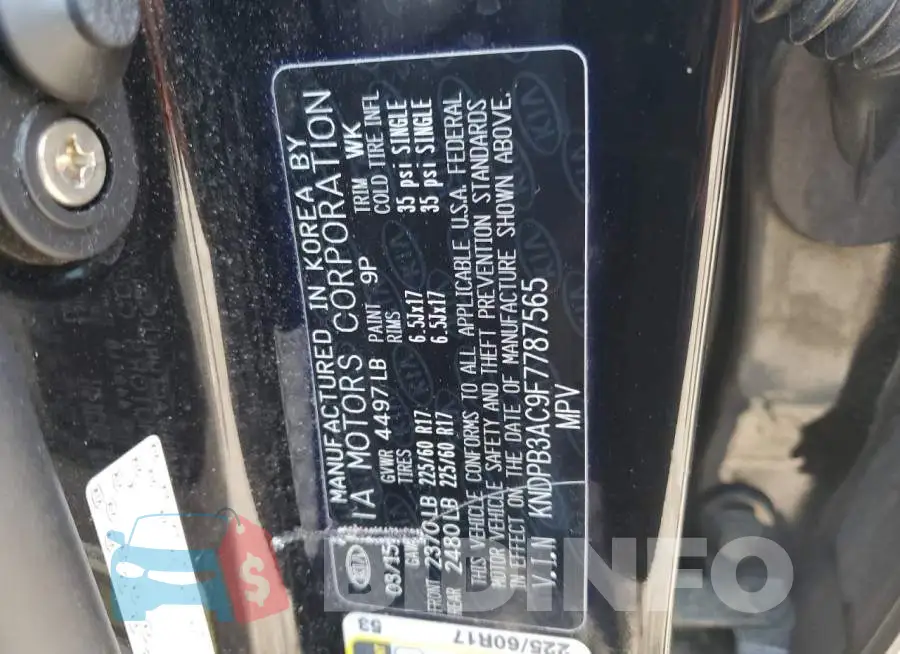 KNDPB3AC9F7787565 Photo# 13