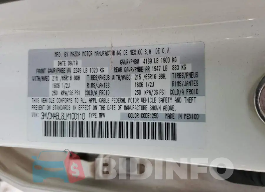 3MVDMABL8LM100110 Photo# 13