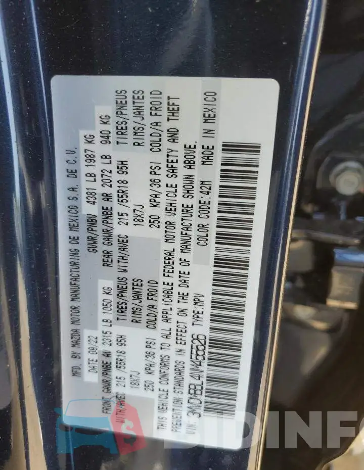 3MVDMBBL4NM455526 Photo# 12