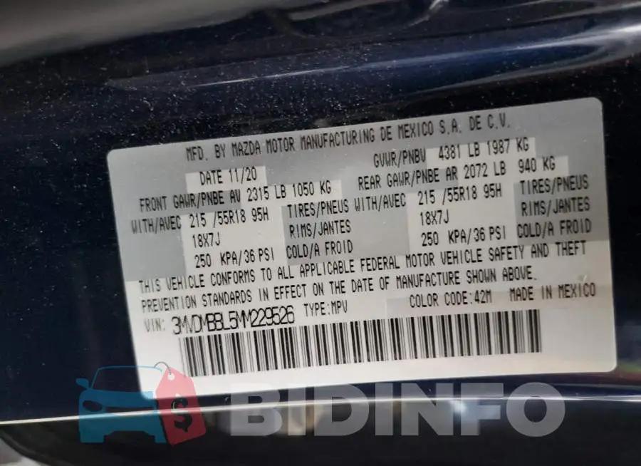 3MVDMBBL5MM229526 Photo# 12