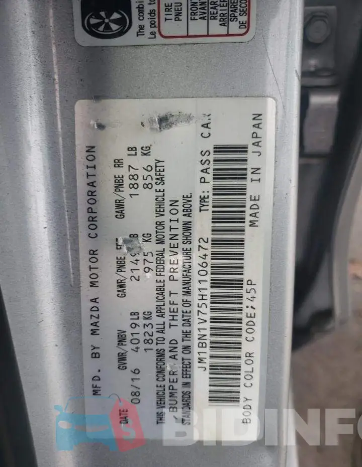 JM1BN1V75H1106472 Photo# 12