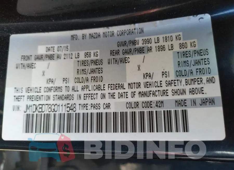 JM1DKBD78G0111548 Photo# 13