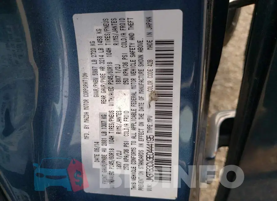 JM3TB3CV3E0444195 Photo# 14