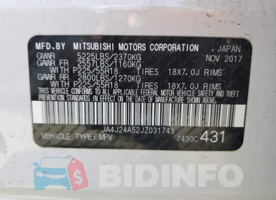 JA4J24A52JZ031743 Photo# 13