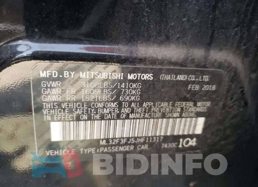 ML32F3FJ5JHF11317 Photo# 12
