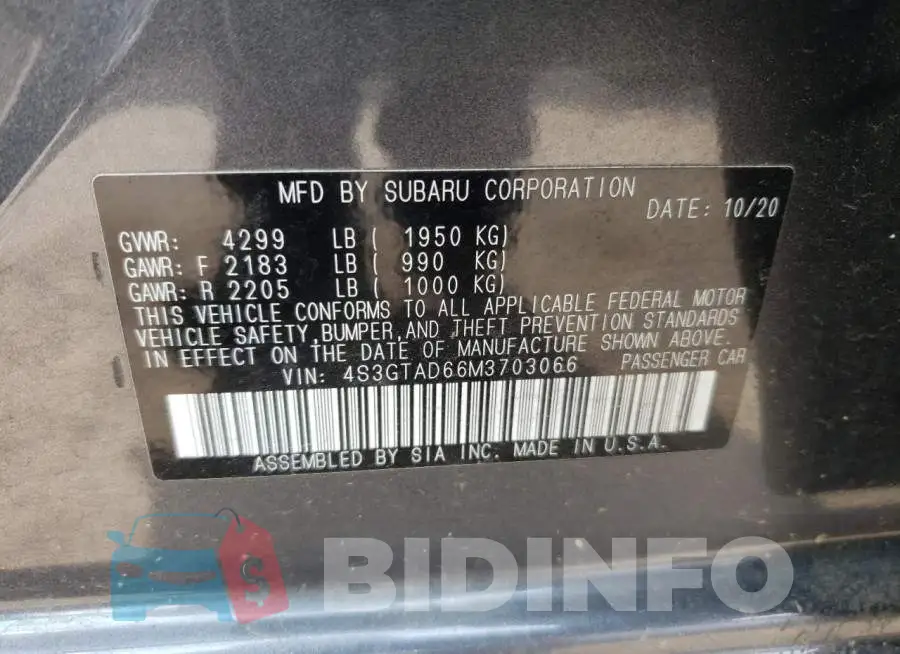 4S3GTAD66M3703066 Photo# 12