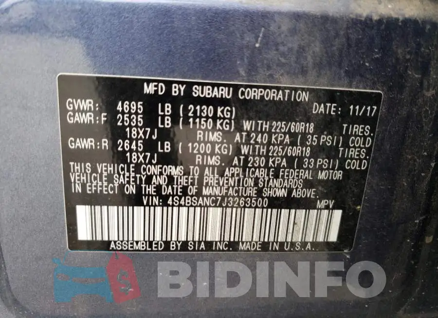 4S4BSANC7J3263500 Photo# 12