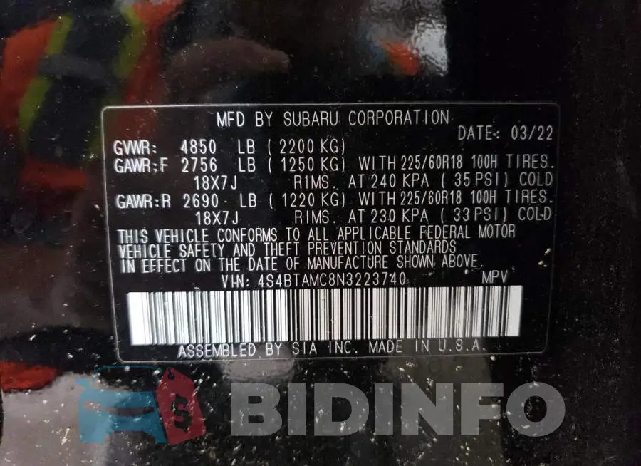 4S4BTAMC8N3223740 Photo# 14