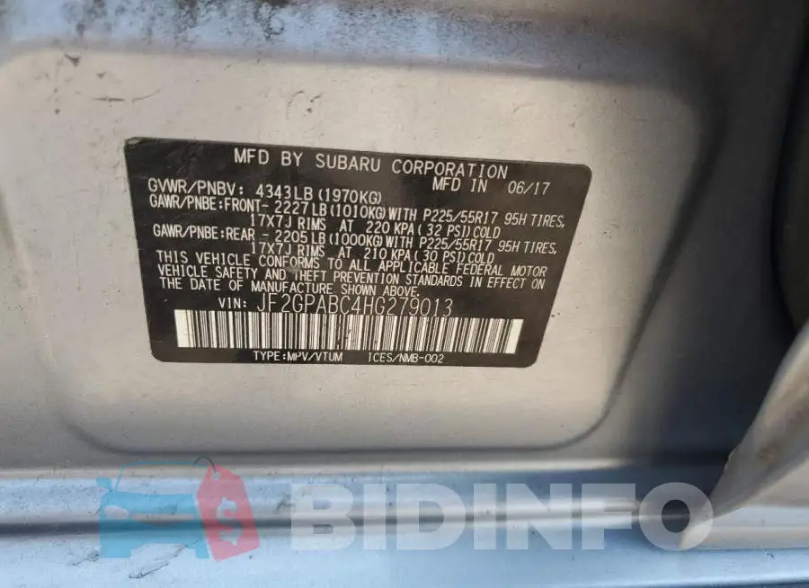 JF2GPABC4HG279013 Photo# 13