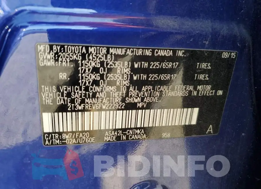 2T3WFREV6FW222922 Photo# 12