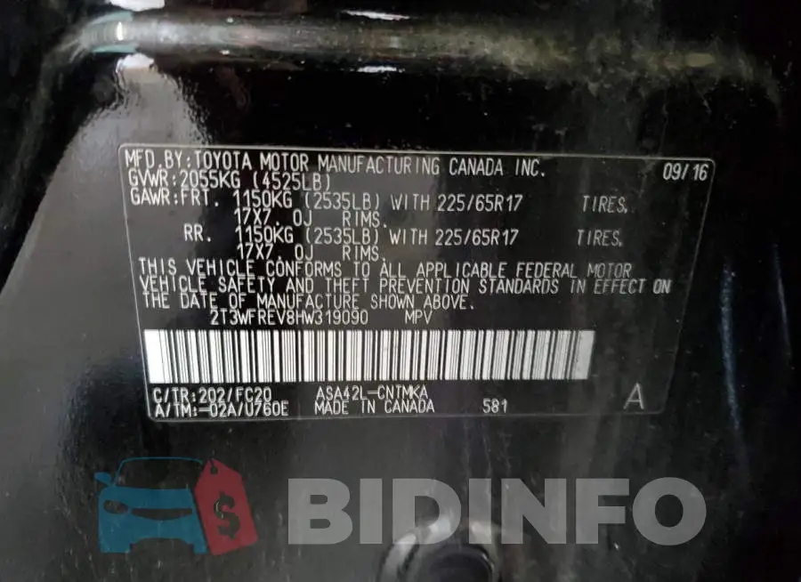 2T3WFREV8HW319090 Photo# 12