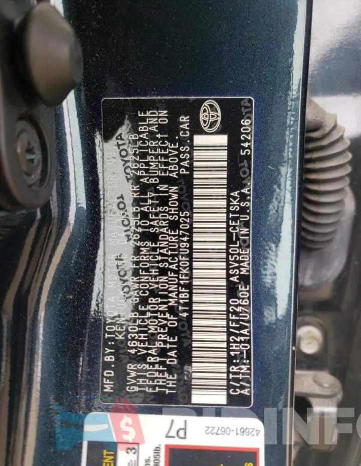 4T1BF1FK0FU947025 Photo# 12