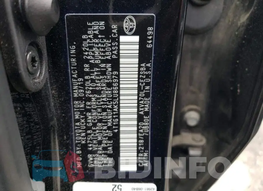 4T1G11AK5LU866979 Photo# 12