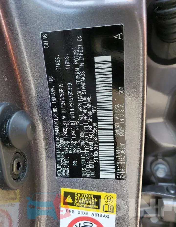 5TDDKRFH5GS329698 Photo# 13