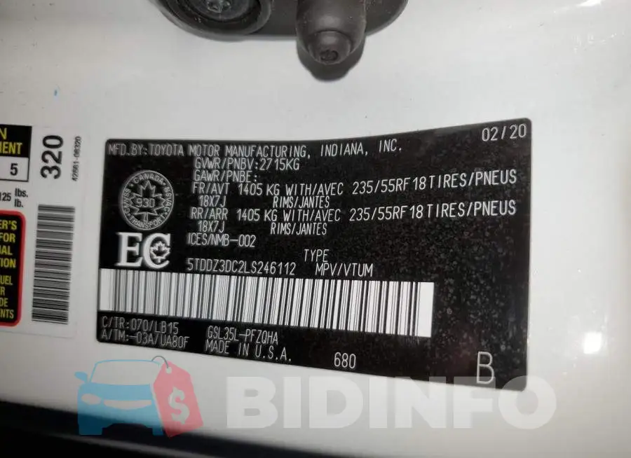 5TDDZ3DC2LS246112 Photo# 13