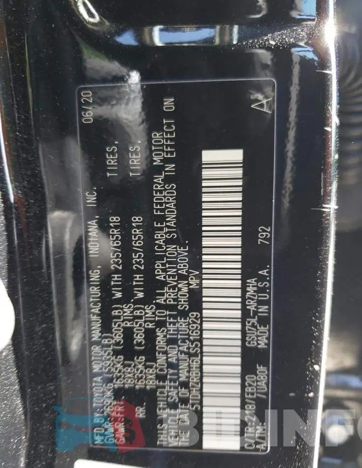 5TDHZRBH6LS516929 Photo# 14