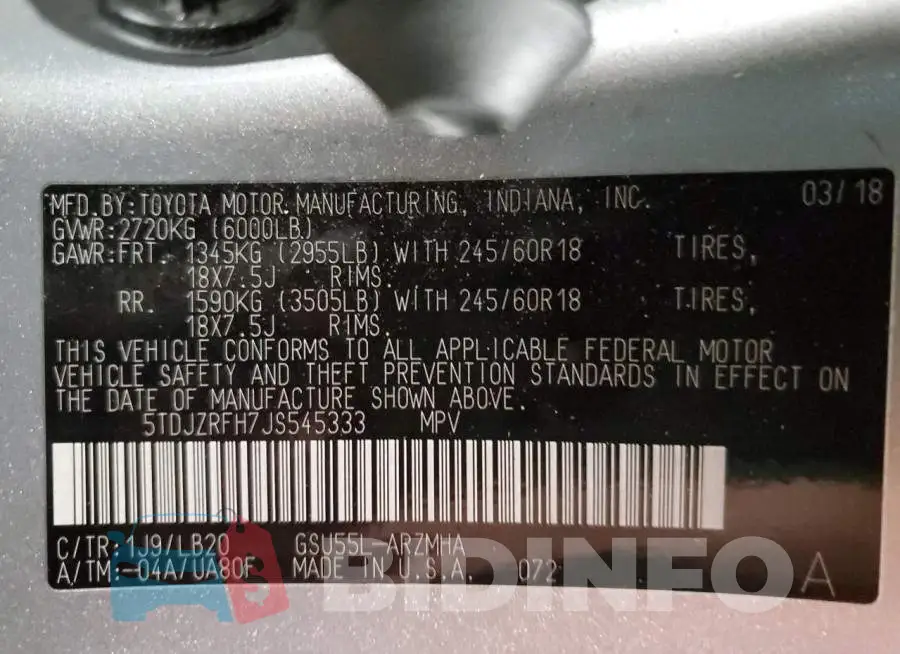 5TDJZRFH7JS545333 Photo# 14