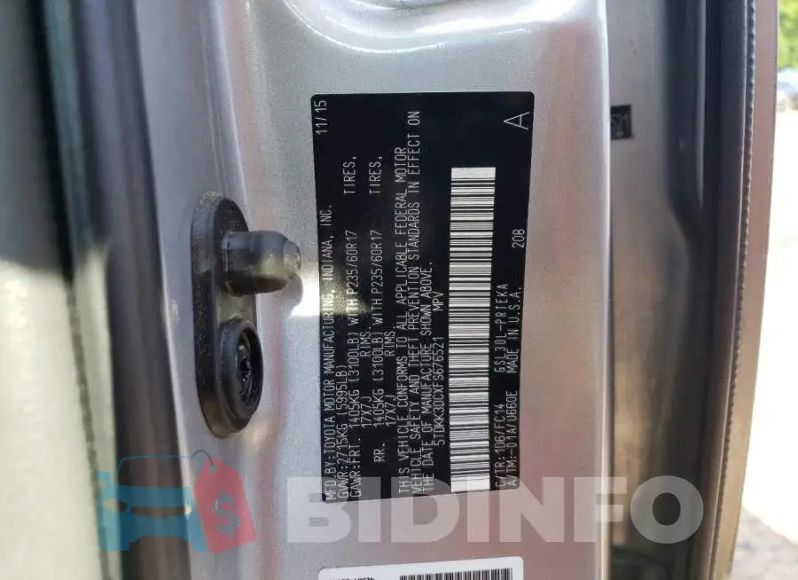5TDKK3DCXFS676521 Photo# 12