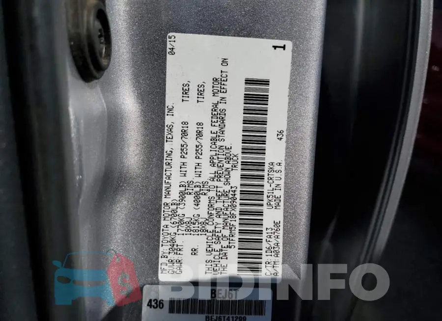 5TFRM5F18FX090443 Photo# 12
