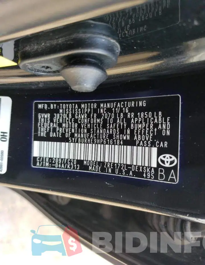 5YFBURHE9HP616184 Photo# 12