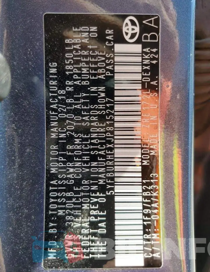 5YFBURHEXJP815217 Photo# 13