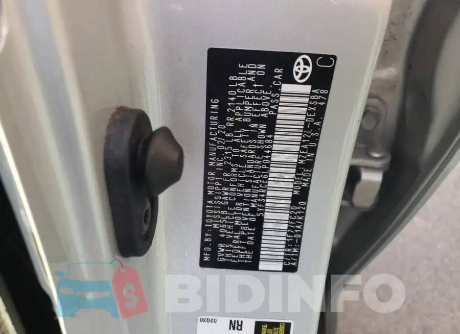 5YFS4RCE6LP044684 Photo# 13