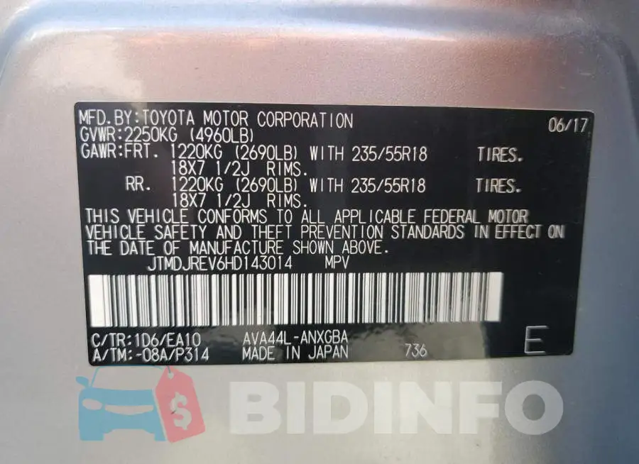 JTMDJREV6HD143014 Photo# 14